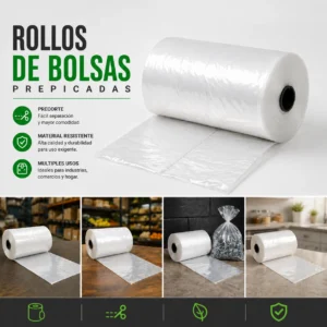 Rollo de bolsas prepicadas 40 x 60 cm